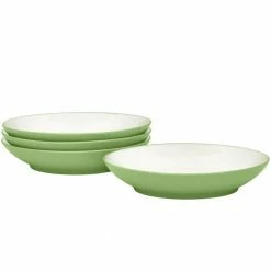 Colorwave 35 fl.oz Apple Green Stoneware Coupe Pasta Bowl 9 in. (Set of 4) by Noritake