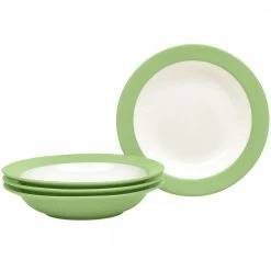 Colorwave 8-1/2 in. 20 (fl.oz.) Apple Green Stoneware Pasta Bowl/Rim Soup Bowl (Set of 4) by Noritake