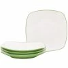 Colorwave Apple Green Stoneware Square Dinner Plate 10-3/4 in. (Set of 4) by Noritake