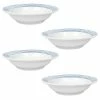Blue Hammock 5 (fl.oz.) Blue and White Porcelain Fruit Bowl 5-1/2 in., (Set of 4) by Noritake