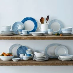 Blue Hammock 29 (fl.oz.) Blue and White Porcelain 9-3/4 in., Dinner Bowl (Set of 4) by Noritake -Cheap Noritake Store blue noritake bowls 9349 706d 44 1000