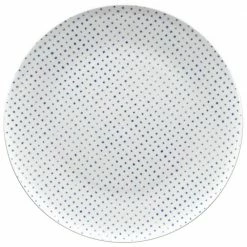 Blue/White Hammock Porcelain Dots Coupe Dinner Plate 11 in. by Noritake