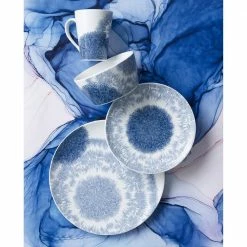 Aozora Blue/White Porcelain Coupe Dinner Plate 11 in. by Noritake -Cheap Noritake Store blue noritake dinner plates g012 406 fa 1000