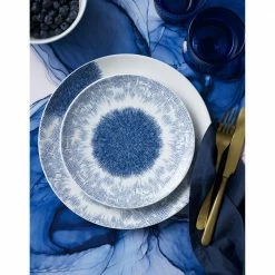 Aozora Blue/White Porcelain 12-Piece Dinnerware Set (Service for 4) by Noritake -Cheap Noritake Store blue noritake dinnerware sets g012 hp12a fa 1000