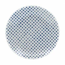Blue/White Hammock Porcelain Dots Coupe Appetizer Plate 6-1/2 in. by Noritake