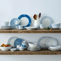 Blue/White Hammock Porcelain Small Serving Bowl 7-1/2 in., 47 oz. by Noritake -Cheap Noritake Store blue noritake serving bowls 9349 520 1f 1000