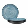 8.25 in., Color Kraft Essence Coupe Salad Plates Azurite Stoneware (Set of 4) by Noritake