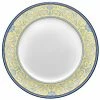 Menorca Palace Blue/Yellow White Bone China Dinner Plate 10-3/4 in. by Noritake