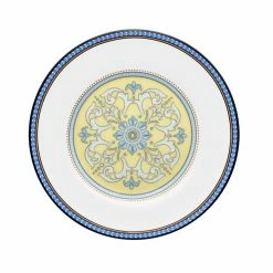 Menorca Palace Blue/Yellow White Bone China Bread and Butter/Appetizer Plate 6-1/2 in. by Noritake
