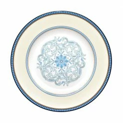 Menorca Palace Blue/Yellow White Bone China Salad Plate 8-1/4 in. by Noritake