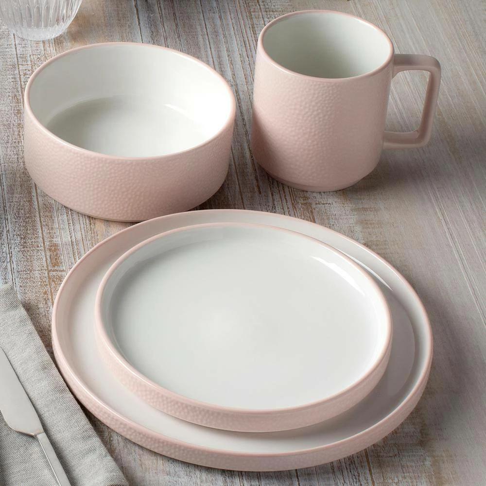 Colortex Stone 6 in. 20 fl.oz Blush Pink Porcelain Cereal Bowl (Set of 4) by Noritake 4 Colortex Stone 6 in. 20 fl.oz Blush Pink Porcelain Cereal Bowl (Set of 4) by Noritake - Image 4