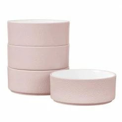 Colortex Stone 6 in. 20 fl.oz Blush Pink Porcelain Cereal Bowl (Set of 4) by Noritake