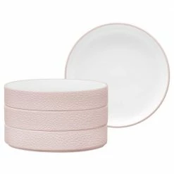 Colortex Stone Blush Porcelain Deep Plate 7-1/2 in. (Set of 4) by Noritake