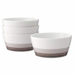 Colorscapes Layers 25 fl.oz Canyon Brown Porcelain 6" Cereal Bowls Set of 4 by Noritake