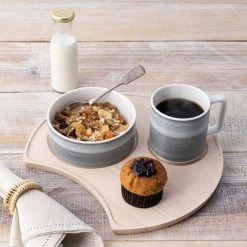 Hammock Wood 13 in x 11.75 in Blonde Wood Serving Tray, Crescent Shape by Noritake -Cheap Noritake Store dark wood noritake serving trays w002 692 4f 1000