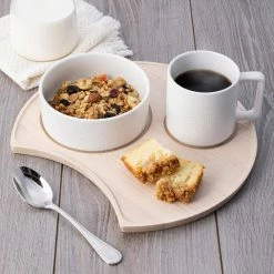 Hammock Wood 13 in x 11.75 in Blonde Wood Serving Tray, Crescent Shape by Noritake -Cheap Noritake Store dark wood noritake serving trays w002 692 76 1000