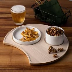 Hammock Wood 13 in x 11.75 in Blonde Wood Serving Tray, Crescent Shape by Noritake -Cheap Noritake Store dark wood noritake serving trays w002 692 fa 1000