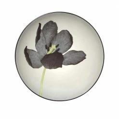 Colorwave Graphite Black Stoneware Tulip Accent Plate 8-1/4 in. by Noritake