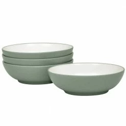 Colorwave 7 in. 22 fl.oz Green Stoneware Cereal Bowl/Soup Bowl (Set of 4) by Noritake