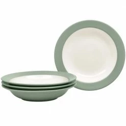 Colorwave 8-1/2 in. 20 fl.oz Green Stoneware Pasta Bowl/Rim Soup Bowl (Set of 4) by Noritake