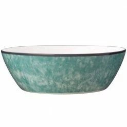 ColorKraft Essence 10.25" 90 fl.oz Jade (Green) Stoneware Vegetable Serving Bowl by Noritake