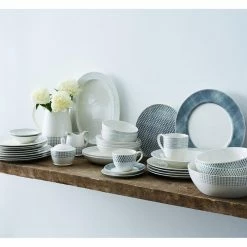 Grey/White Hammock Porcelain Dinner Bowl 9-3/4 in., 29 oz. by Noritake -Cheap Noritake Store grey noritake bowls 9353 706 44 1000