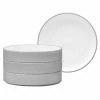 Colortex Stone Grey Porcelain Deep Plate 7-1/2 in. (Set of 4) by Noritake