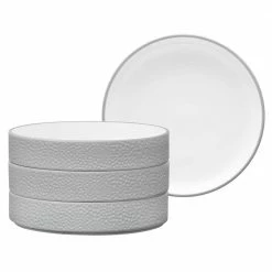 Colortex Stone Grey Porcelain Deep Plate 7-1/2 in. (Set of 4) by Noritake