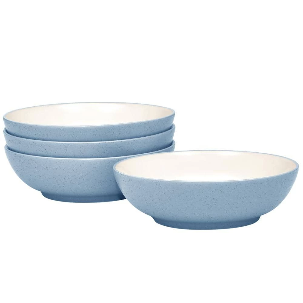 Colorwave 7 in. 22 fl.oz Ice Light Blue Stoneware Cereal Bowl/Soup Bowl (Set of 4) by Noritake 1 Colorwave 7 in. 22 fl.oz Ice Light Blue Stoneware Cereal Bowl/Soup Bowl (Set of 4) by Noritake