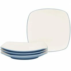 Colorwave Ice Light Blue Stoneware Square Dinner Plate 10-3/4 in. (Set of 4) by Noritake