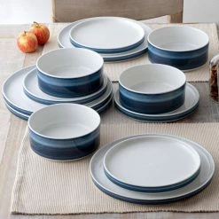ColorStax Ombre 20 fl.oz Indigo Blue Porcelain 6" Stax Cereal Bowls Set of 4 by Noritake -Cheap Noritake Store indigo noritake bowls g022 200d 1f 1000