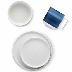 ColorStax Ombre Indigo Blue Porcelain Stax 4-Piece Place Setting Service for 1 by Noritake -Cheap Noritake Store indigo noritake dinnerware sets g022 04b 1f 1000