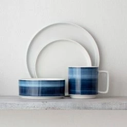 ColorStax Ombre Indigo Blue Porcelain Stax 4-Piece Place Setting Service for 1 by Noritake -Cheap Noritake Store indigo noritake dinnerware sets g022 04b 4f 1000