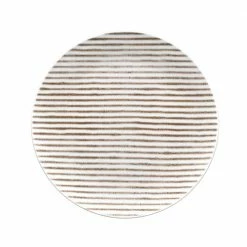 Khaki/White Hammock Porcelain Stripes Coupe Salad Plate 9-1/2 in. by Noritake