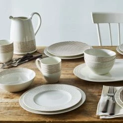 Khaki/White Hammock Porcelain Dots Rim Salad Plate 9-1/2 in. by Noritake -Cheap Noritake Store khaki noritake salad plates dessert plates 9354 605b 1f 1000