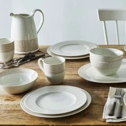 Khaki/White Hammock Porcelain Dots Rim Salad Plate 9-1/2 in. by Noritake -Cheap Noritake Store khaki noritake salad plates dessert plates 9354 605b 44 1000