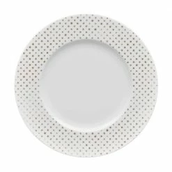 Khaki/White Hammock Porcelain Dots Rim Salad Plate 9-1/2 in. by Noritake