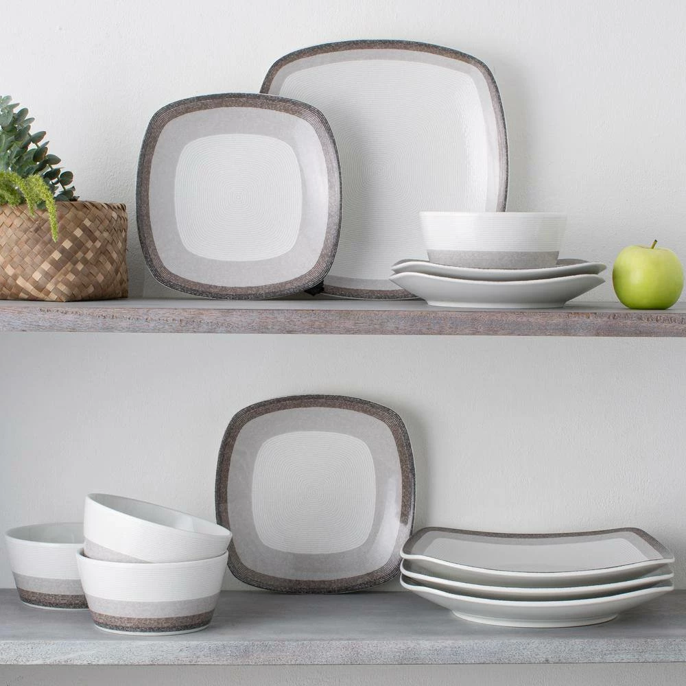 10.75 in., Colorscapes Layers Canyon Porcelain Square Dinner Plates (Set of 4) by Noritake 5 10.75 in., Colorscapes Layers Canyon Porcelain Square Dinner Plates (Set of 4) by Noritake - Image 5