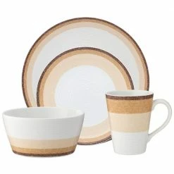 Colorscapes Layers Desert Porcelain 4-Piece Coupe Place Setting (Service for 1) by Noritake