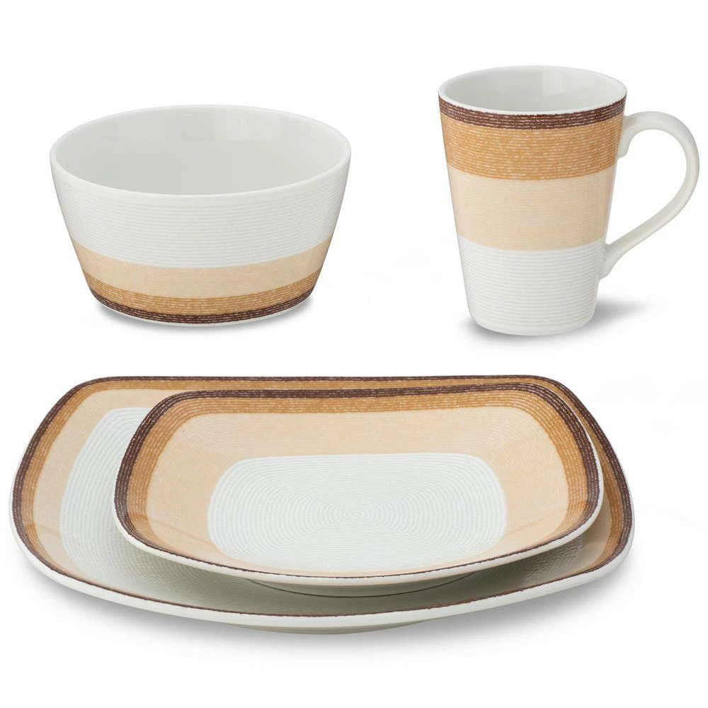 Colorscapes Layers Desert Porcelain 4-Piece Square Place Setting (Service for 1) by Noritake 4 Colorscapes Layers Desert Porcelain 4-Piece Square Place Setting (Service for 1) by Noritake - Image 4