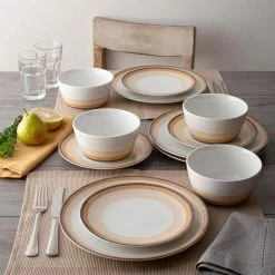 Colorscapes Layers Desert Porcelain 12-Piece Coupe Dinnerware Set (Service for 4) by Noritake -Cheap Noritake Store light orange white noritake dinnerware sets g019 12e 4f 1000