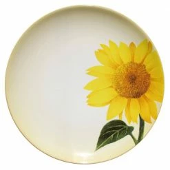 Colorwave Mustard Yellow Stoneware Sunflower Accent Plate 8-1/4 in. (Set of 4) by Noritake -Cheap Noritake Store mustard noritake dinner plates 8065 451d 4f 1000