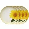 Colorwave Mustard Yellow Stoneware Sunflower Accent Plate 8-1/4 in. (Set of 4) by Noritake