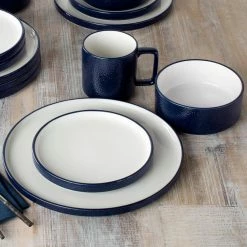 Colortex Stone 20 fl.oz Navy Blue Porcelain Cereal Bowl 6 in. (Set of 4) by Noritake -Cheap Noritake Store navy noritake bowls g015 200d 44 1000