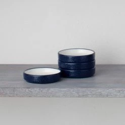 Colortex Stone Navy Porcelain Mini Plate 3-3/4 in. (Set of 4) by Noritake -Cheap Noritake Store navy noritake salad plates dessert plates g015 704d 4f 1000