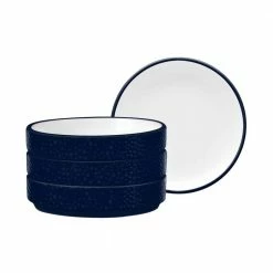 Colortex Stone Navy Porcelain Mini Plate 3-3/4 in. (Set of 4) by Noritake