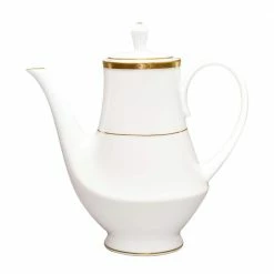 Charlotta Gold/White Porcelain Coffee Server 49 oz. by Noritake