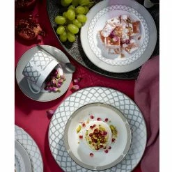 Eternal Palace White and Platinum, White Porcelain Set of 4 Cups, 8-1/2 oz. by Noritake 7 Eternal Palace White and Platinum, White Porcelain Set of 4 Cups, 8-1/2 oz. by Noritake -Cheap Noritake Store noritake coffee cups mugs 1717 402d 1f 1000