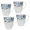 Blue Nebula White Porcelain Mugs (Set of 4) 16 oz. by Noritake