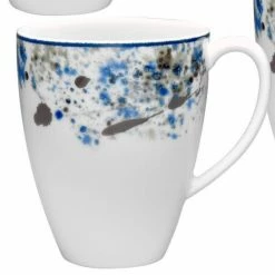 Blue Nebula White Porcelain Mugs (Set of 4) 16 oz. by Noritake -Cheap Noritake Store noritake coffee cups mugs 1721 484d fa 1000
